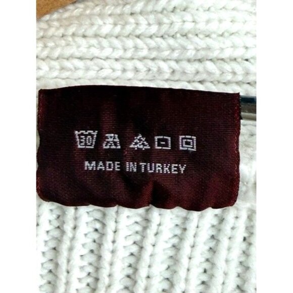 Young Republic White & Black Greek Key Design Wool Blend Men's Size M Sweater - Picture 10 of 11